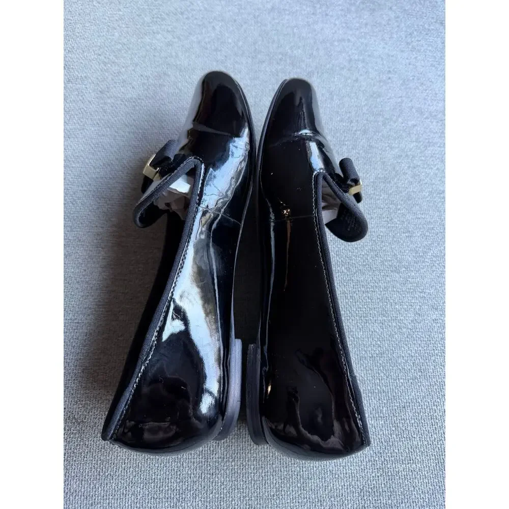 TORY BURCH Chandra Patent Loafer Black Women's 7.5 Preppy